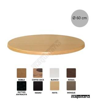 Tablero para mesa werzalit redondo NIU548
