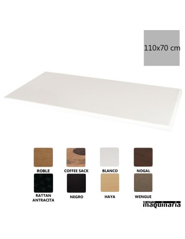 Tablero rectangular blanco 110x70 NIGC609