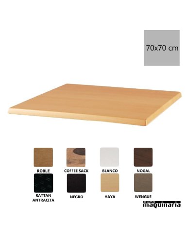 Tablero para mesa color haya 70x70 NIU595