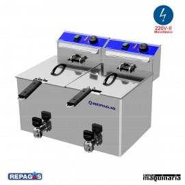 Freidora eléctrica de sobremesa RGFE7+7M de 7+7 litros