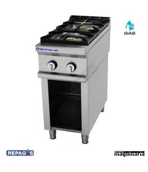 Cocina industrial Repagas RGCG720/M+S-47 dos quemadores de gas