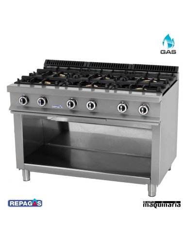 Cocina industrial Repagas RGCG-760 seis quemadores de gas