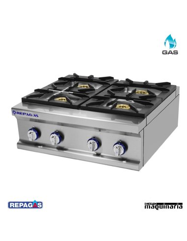 Cocina industrial Repagas RGCG-740/M cuatro quemadores de gas