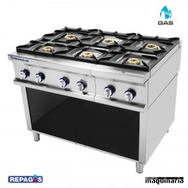 Cocina industrial Repagas RGCG-960LC seis quemadores de gas