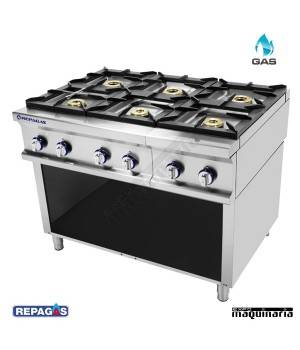 Cocina industrial Repagas RGCG-960LC seis quemadores de gas
