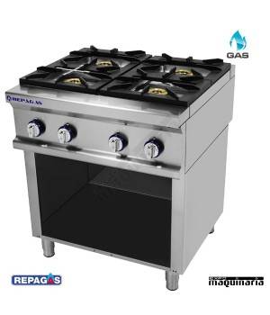 Cocina industrial Repagas RGCG-940/M+S-89 cuatro quemadores de gas