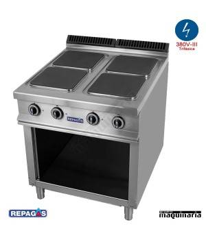 Cocina industrial electrica Repagas RGCE940/M+S89 cuatro placas