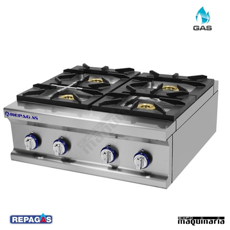 Cocina industrial Repagas RGCG-940/M cuatro quemadores de gas