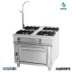 Cocina industrial Repagas C-1141 cuatro quemadores de gas y horno