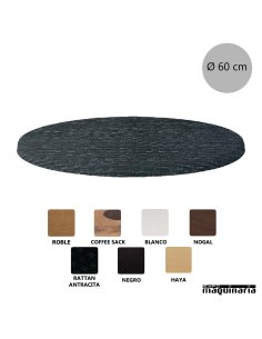 Tablero werzalit imitación rattan Ø60 NICG662