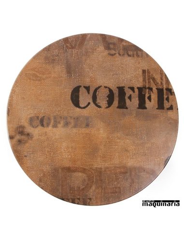Tablero Werzalit Ø60 Coffee Sack NIGH996