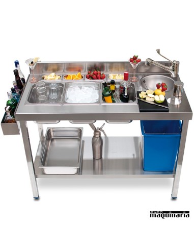 Mesa de Coctelería de Acero inox  