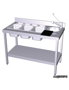 Mesa de Coctelería con 2 botelleros frontales 2