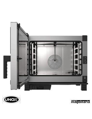 Horno de gas Unox GN 1/1 CHEFTOP digital UNXEVC0511GPR abierto