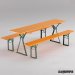 Mesa plegable con bancos de catering COMFORT