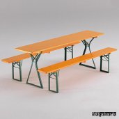 Mesa plegable con bancos de catering COMFORT