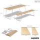 Mesa de madera y bancos desmontables de catering GEHSTELL medidas