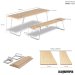 Mesa de madera y bancos desmontables de catering GEHSTELL medidas