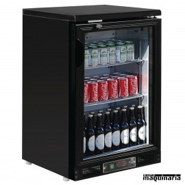 Refrigerador expositor de bar negro 104 botellas NICB929