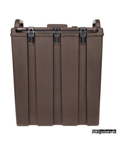 Contenedor isotérmico de bebidas DM1000LCD marron de lado