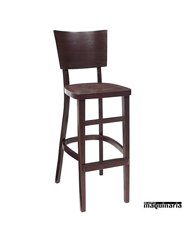 Taburete madera con respaldo IM521