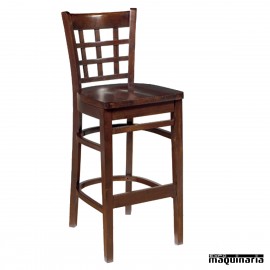 Taburete madera con respaldo IM5188