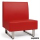 Sillón modular tapizado P.U. colores IM6080 color rojo