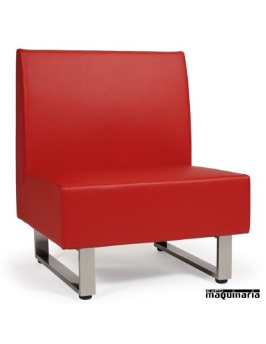 Sillón modular tapizado P.U. colores IM6080 color rojo