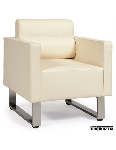 Sillón tapizado P.U. colores IM6605 color blanco