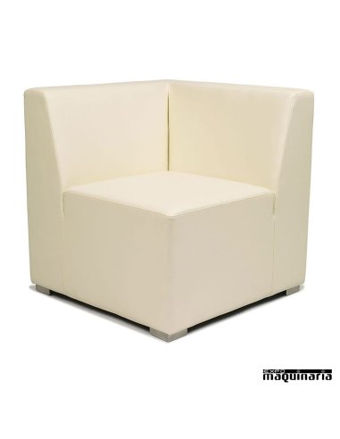 Rinconera modular tapizado P.U. IM6602 color blanco