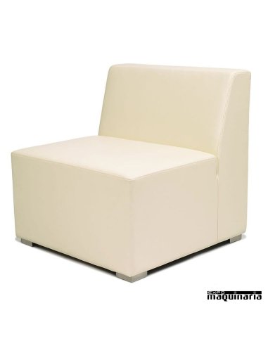 Sillón modular tapizado P.U. IM6601 color blanco