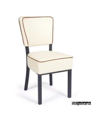 Silla tapizada de comedor IM6622 colorb blanco