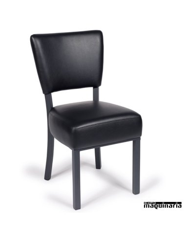 Silla tapizada de comedor IM6622 color negro