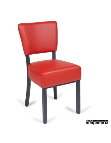 Silla tapizada de comedor IM6622 color rojo