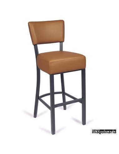 Taburete alto tapizado IM6623 color marron
