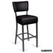 Taburete alto tapizado IM6623 color negro