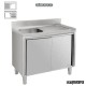 Fregadero con mueble inox 1 cubeta, 1 escurridor