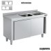 Fregadero con mueble inox 2 cubetas, 1 escurridor