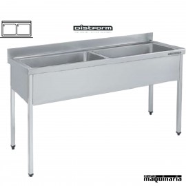 Fregadero industrial con bastidor una Cubeta y escurridor Fondo 700