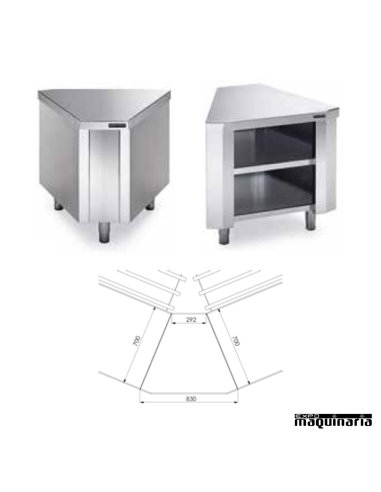 Mueble self service angular interno DIS1000411 90º medida