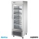 Armario refrigerador inoxidable puerta cristal GN2/1