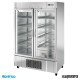 Armario refrigerador inox 2 puertas cristal GN2/1