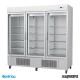 Armario refrigerador inox 3 puertas cristal GN2/1