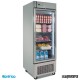 Armario refrigerador inoxidable puerta cristal GN2/1 comida