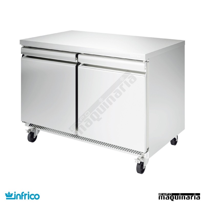 Mesa bajo mostrador refrigerada 2 puertas