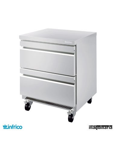 Mesa bajomostrador refrigerador con cajones 70 cm