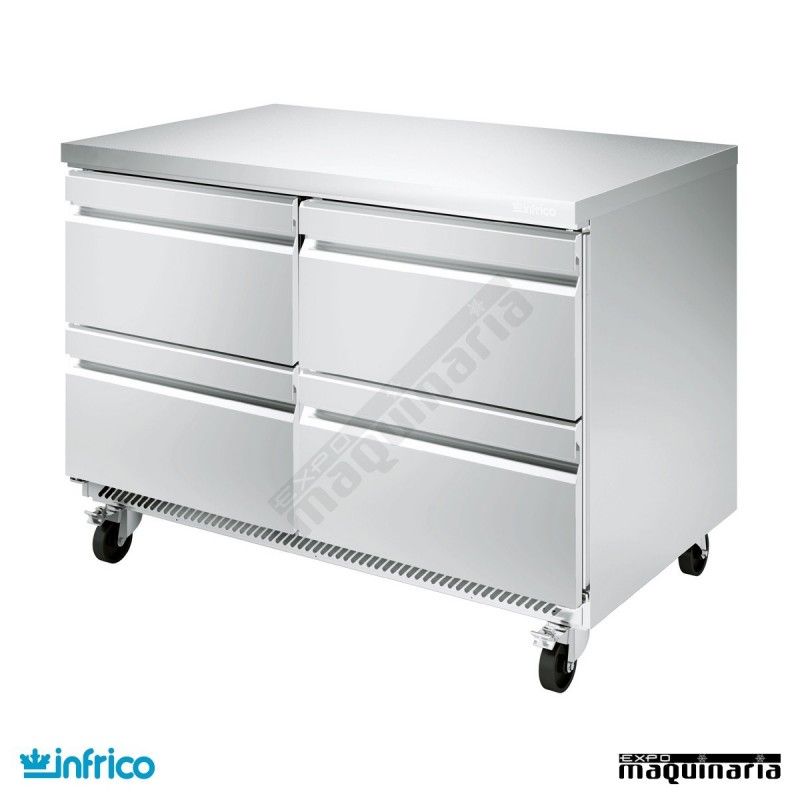 Mesa bajomostrador refrigerada cajones 122 cm