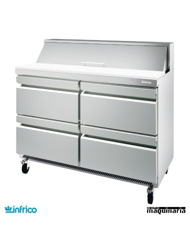 Mesa refrigerada ensaladas cajones Fast Food 122 cm