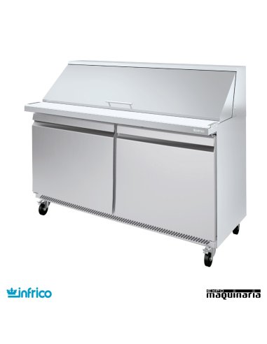 Mesa refrigerada Fast Food ensaladas megatop 153 cm