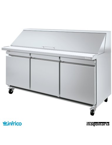 Mesa refrigerada Fast Food ensaladas megatop 184 cm